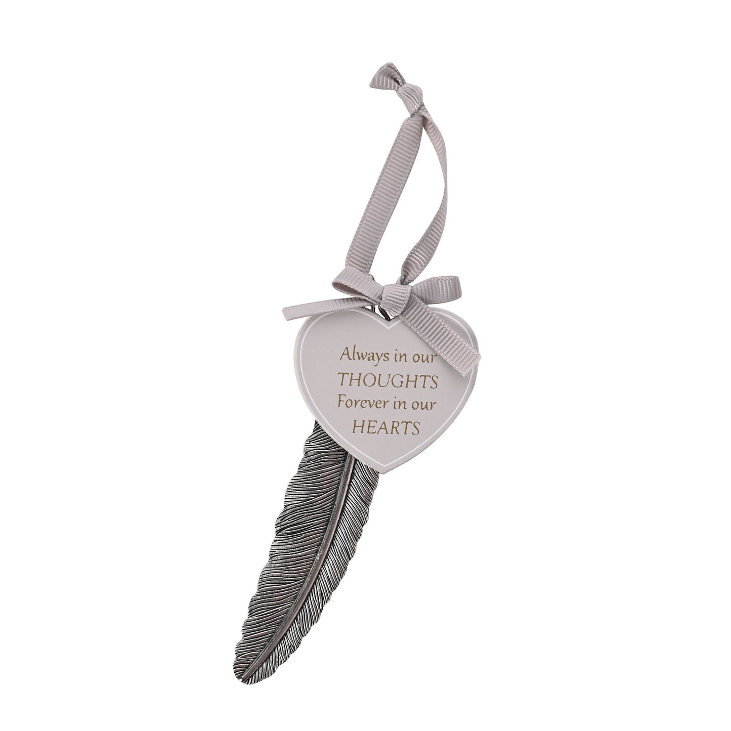 Federplakette "Always in our thoughts"