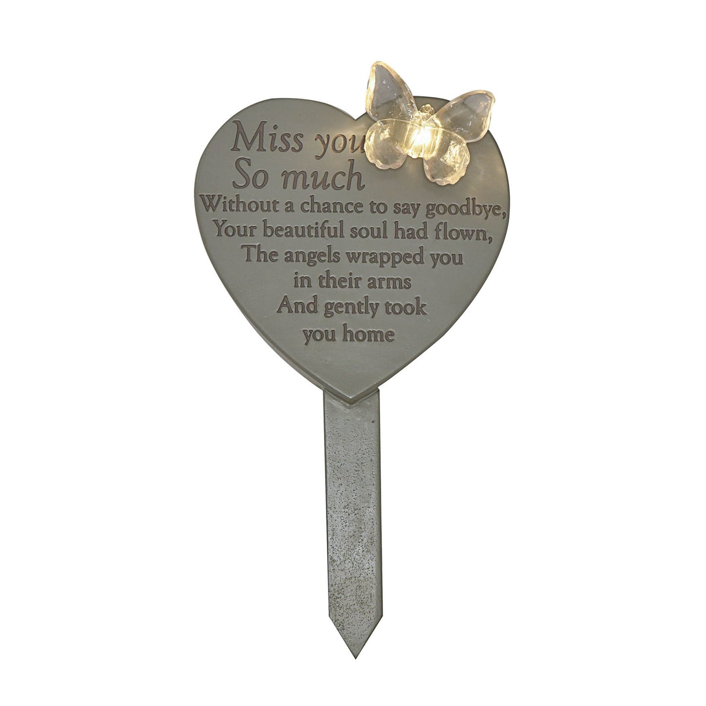 Gedenkplakette Solar "miss you so much"