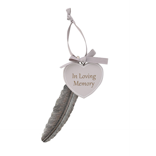 Federplakette "In loving memory"
